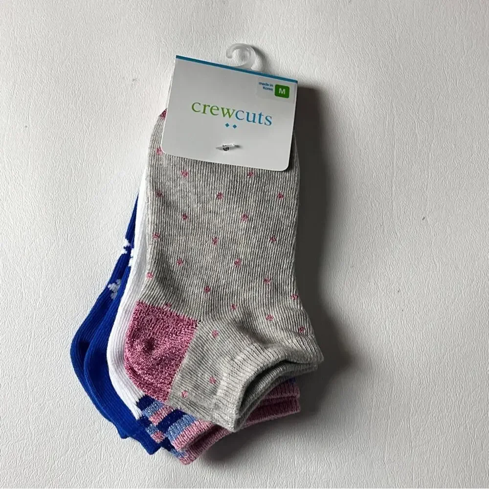 Crewcuts Girl’s Multi-pack Design Socks Sz M NWT